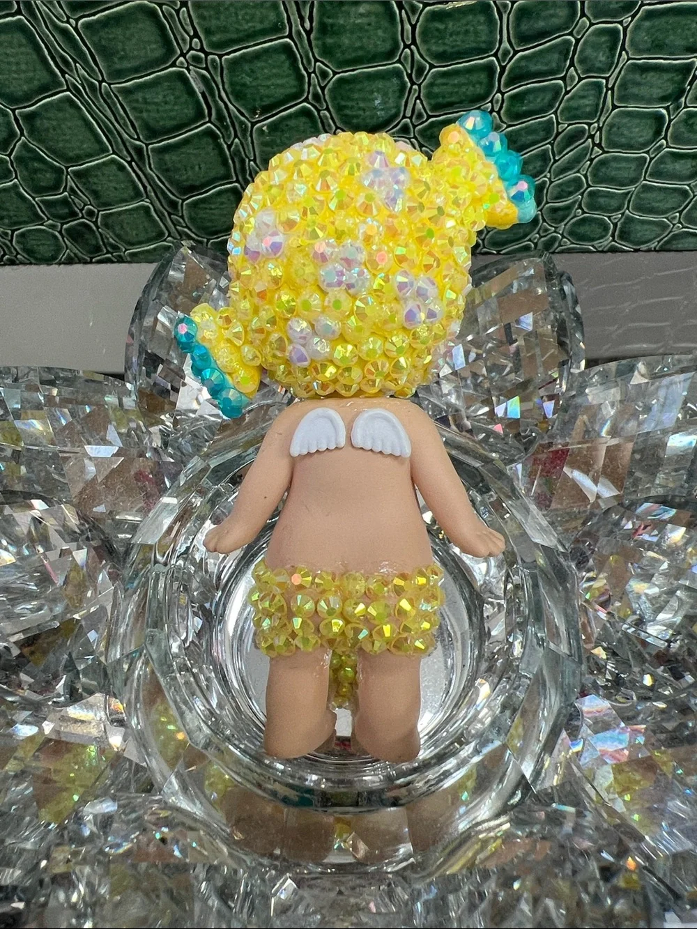 CUSTOM Beaded Yellow Sonny Angel Sweet Series Figurine Collectible